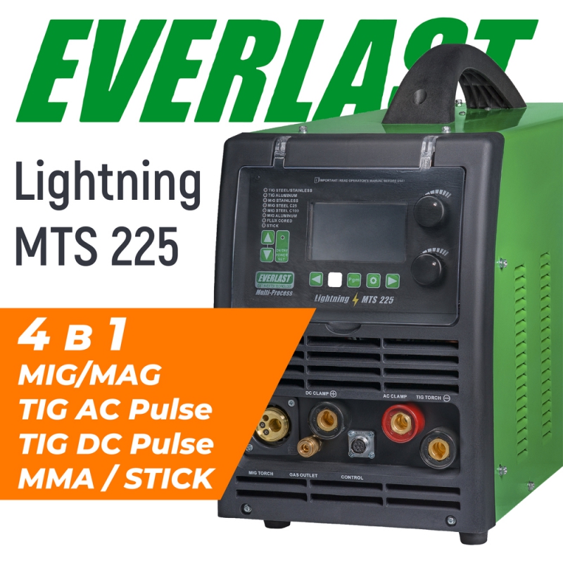 Сварочный инвертор Everlast Lightning MTS 225 (MIG/TIG/STICK)